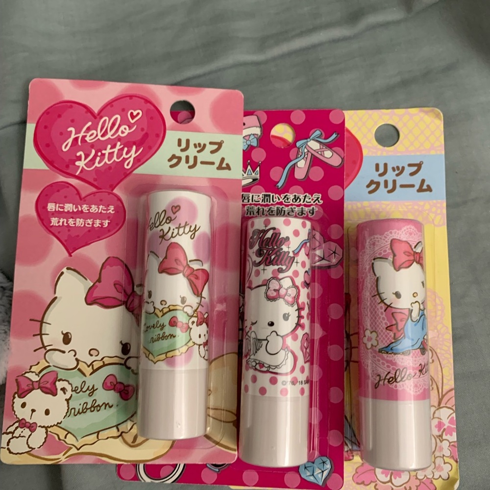 Hello kitty lip balm bundle 3 pieces